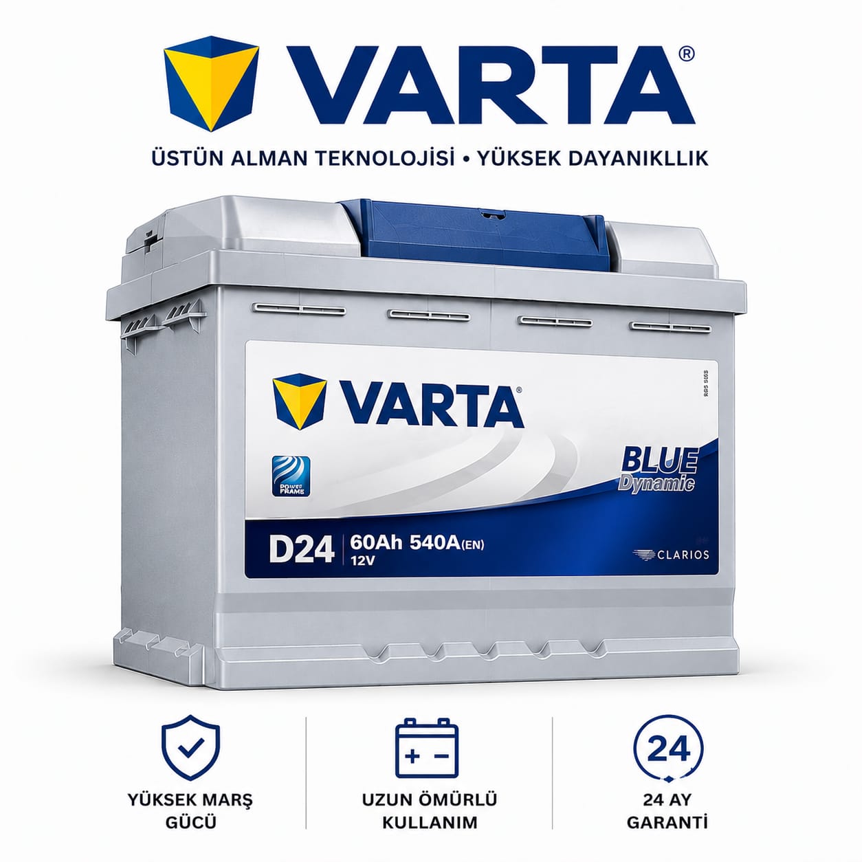 Varta akü — üstün Alman teknolojisi, yüksek dayanıklılık